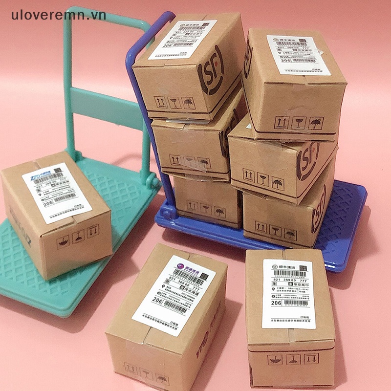 1 Bộ Hộp Carton Express Mini Trang Trí Nội Thất Cho Nhà Búp Bê Tỉ Lệ 1: 12