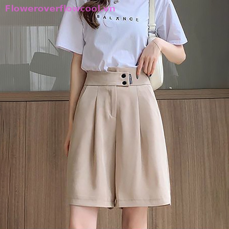 Quần Dài Lưng Cao Dáng Rộng Màu Trơn Phong Cách Hàn Quốc Thời Trang Mùa Hè Mới Cho Nữ