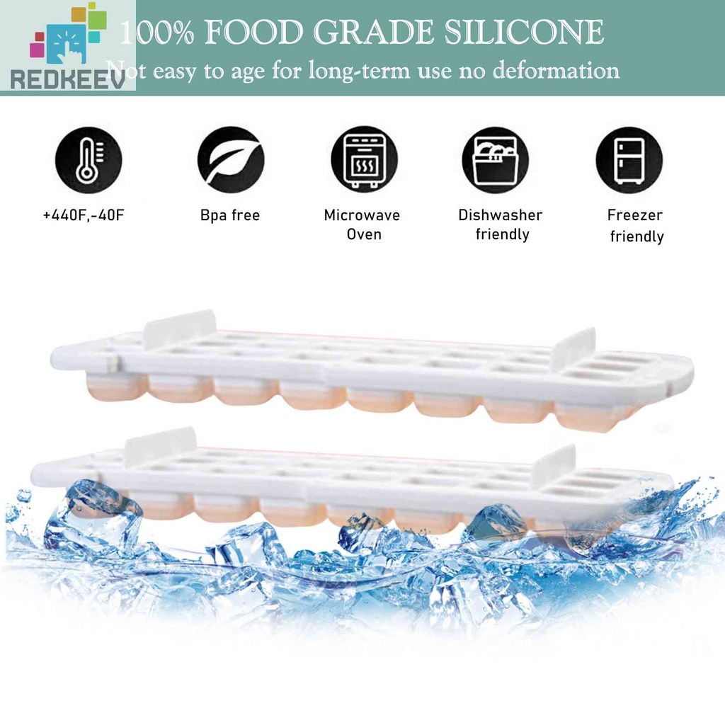 Khay Silicone Làm Đá Viên 24 / 48 Ô Chống Rò Rỉ