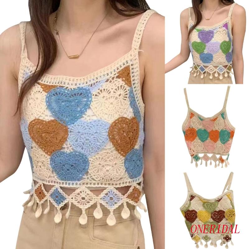 Áo Croptop Dệt Kim Hai Dây Gợi Cảm Cho Nữ