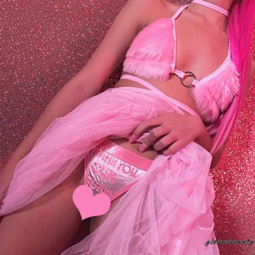 Áo Ngực Vải Lông Màu Sắc Trơn Phối Dây Cột Gợi Cảm Cho Nữ