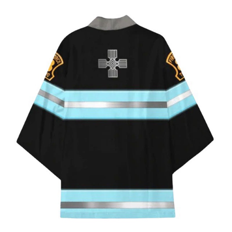 Áo Choàng Kimono Hóa Trang Anime Fire Force Shinra Kusakabe Cho Nam Và Nữ Haori