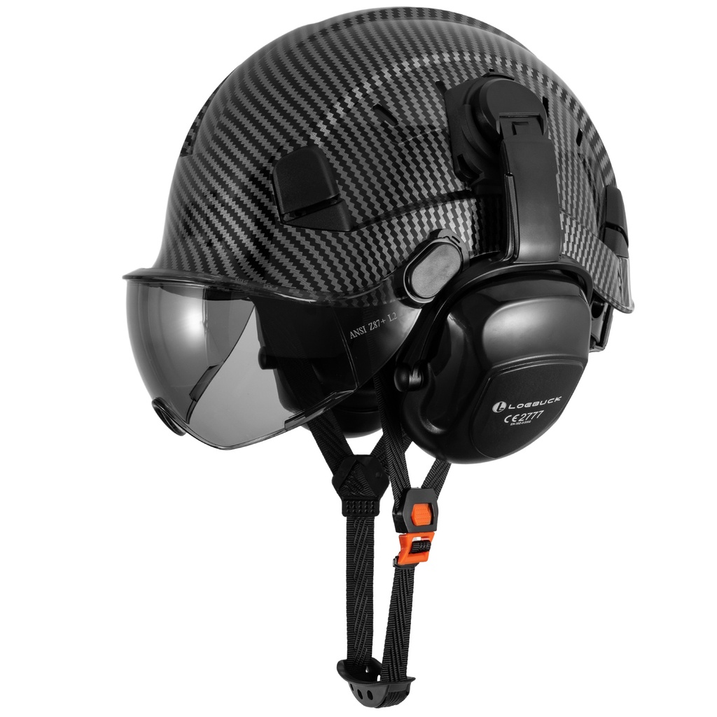 Loebuck Mũ Bảo Hiểm Bằng Sợi Carbon Cách Âm An Toàn Khi Xây Dựng
