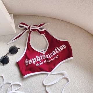 ÁO CROP CỔ YẾM NƠ DÂY EO VANI