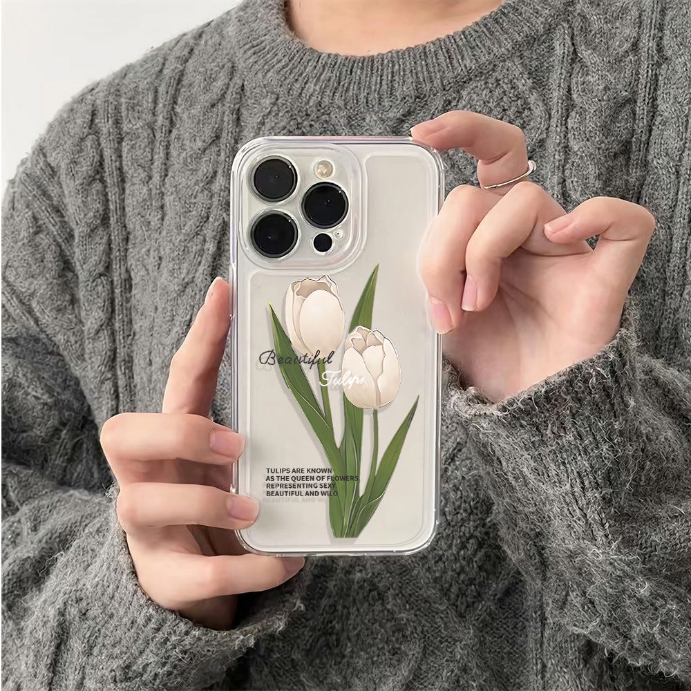 ✅Ốp Điện Thoại Mềm Chống Sốc Hình Hoa Tulip Cho Apple Iphone 11 14 Pro 1213 6In 78 6In plus11