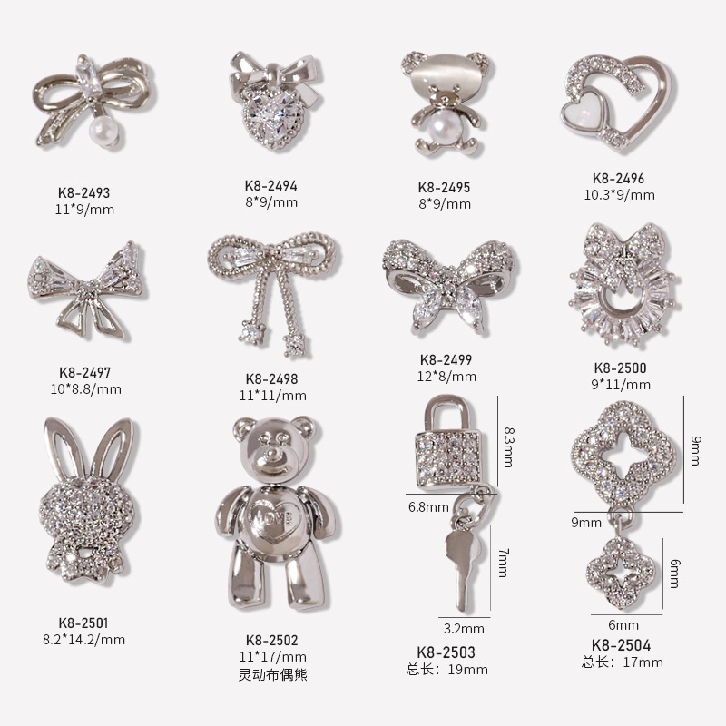 Hộp Phụ Kiện Đá Zircon Trang Trí Móng Tay Phong Cách Mới