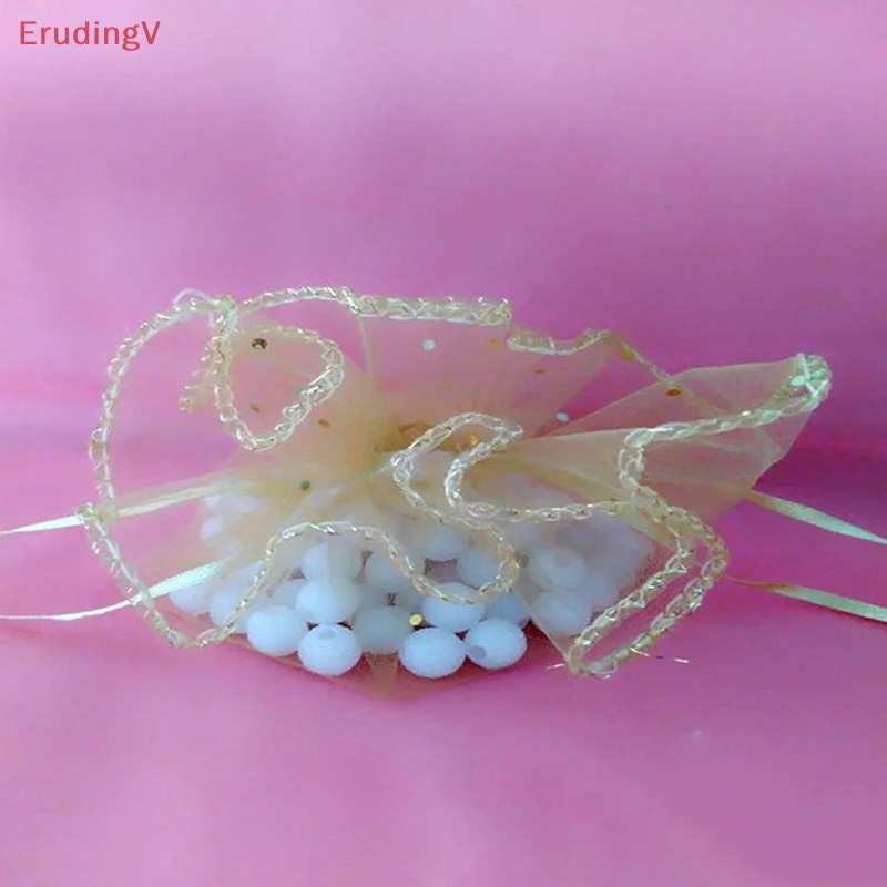 Set 10 Túi Dây Rút Hình Tròn Nhỏ 25cm Đựng Trang Sức / Kẹo / Quà Giáng Sinh / Tiệc Cưới