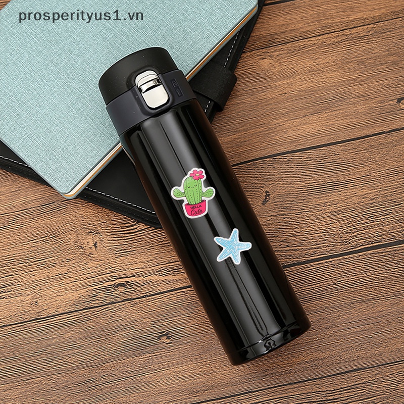 1 [prosperityus1] 100 Miếng Dán Vinyl Chống Nước Trang Trí Xe Hơi Laptop