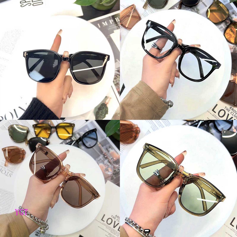 Ygt Kính Mát Gọng Vuông Nhiều Màu Sắc Chống Tia UV400 Nhỏ Gọn Thời Trang Unisex