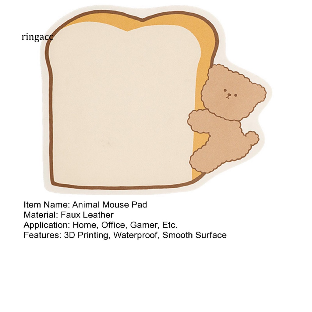 Tấm Lót Chuột Giả Da Siêu Mỏng Chống Trượt Chống Thấm Nước In Họa Tiết 3D Dễ Thương Thoải Mái Tiện Dụng