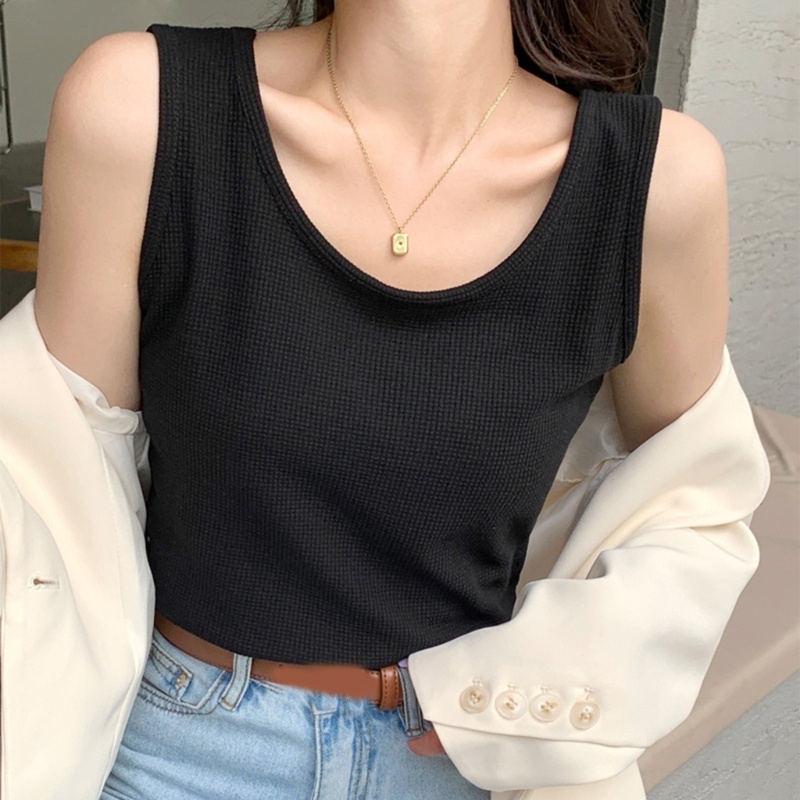 Áo Hai Dây Màu Trơn Ôm Dáng Gợi Cảm Cho Nữ Y2K