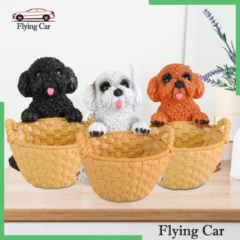 Mô Hình Chú Chó Có Giỏ Đựng Đồ Dùng Trong Nhà Hàng / Văn Phòng Lzdjfmy2