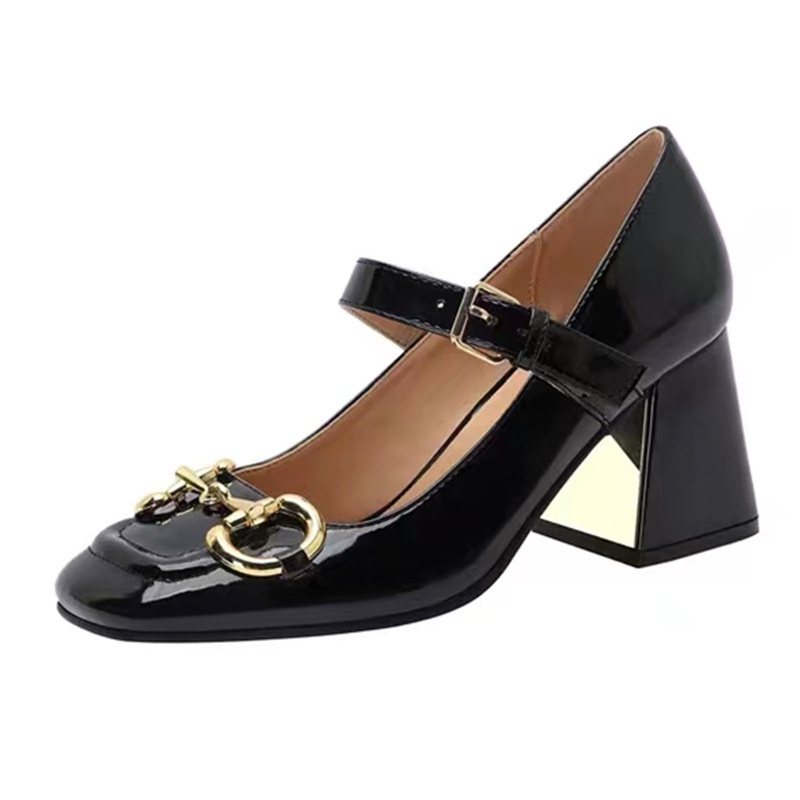 UOUO giày cao gót đế vuông Giày Sandal Cao Gót Mũi Vuông dép Dày Không Thấm Nước Cho Búp Bê Barbie MLZ052305