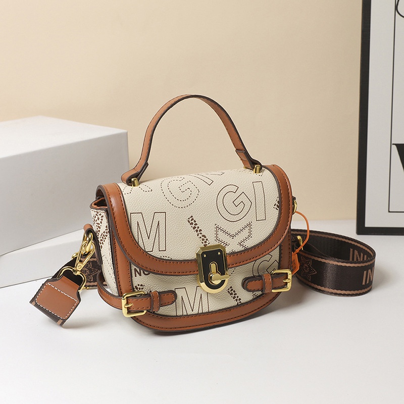 Túi Đeo Vai Hình Vuông Cỡ Nhỏ In Chữ Phối Màu Thời Trang Cao Cấp Cho Nữ