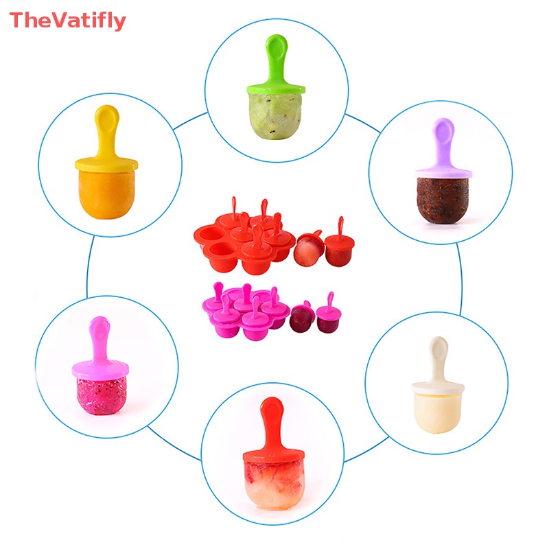 [Thevalifly] Hộp Đựng Kem Que Bằng Silicone Bảy Lỗ DIY Bán Chạy