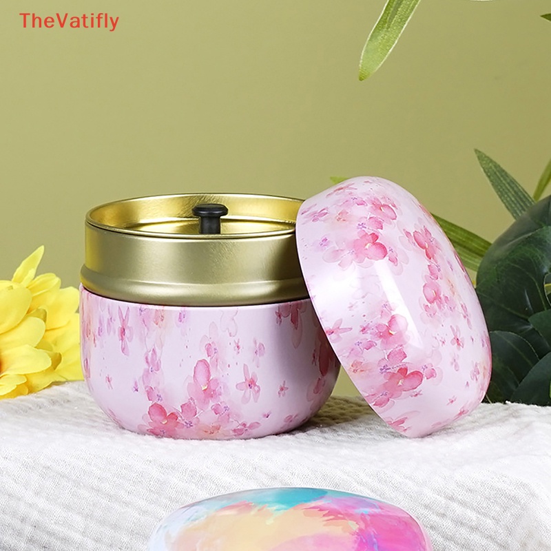 1 Hũ Thiếc Tròn Đựng Kẹo / Trà Có Nắp Đậy