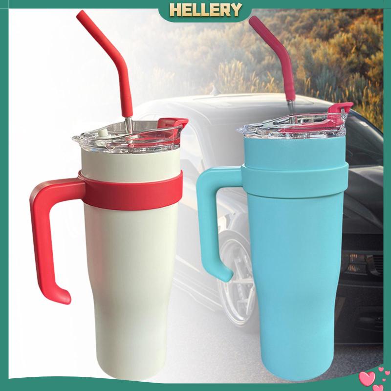 Cốc Đựng Cà Phê Cách Nhiệt [HelleryVN] Có Nắp Và Ống Hút Dùng Khi Đi Du Lịch