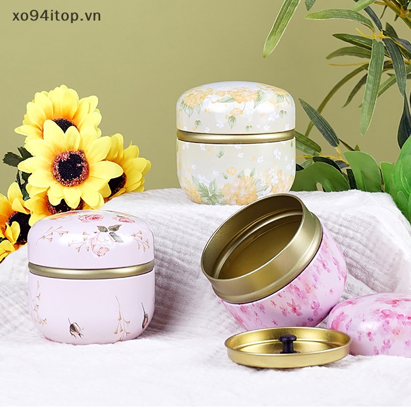 1 Hũ Thiếc Đựng Trà / Kẹo Có Nắp Đậy