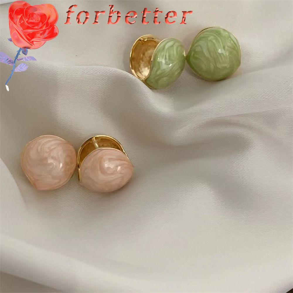 Bông Tai Hình Tròn Bằng Hợp Kim Phong Cách Hàn Quốc Thời Trang Cho Nữ