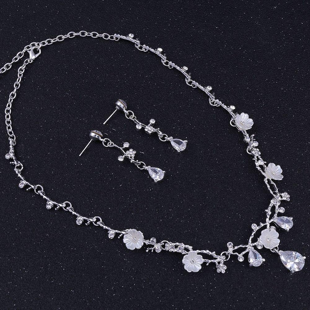 Bộ Trang Sức Đám Cưới Thiết Kế Sang Trọng Cao Cấp|Bông Hoa Sang Trọng Phong Cách Vintage|Vòng Cổ Choker Thời Trang Cá Tính