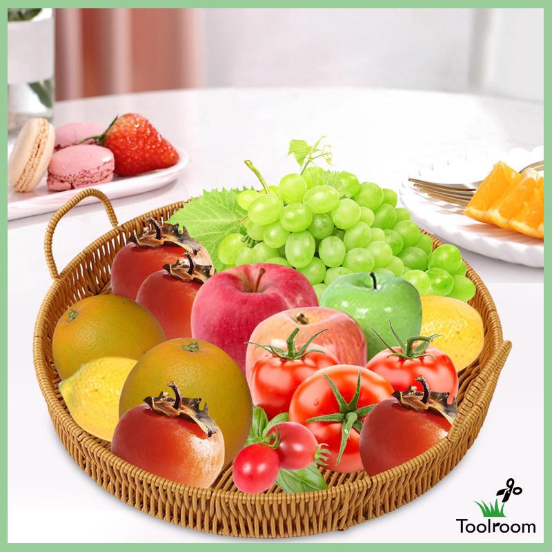 Khay Đựng Thức Ăn Bằng Mây Đan Tay Tiện Dụng Cho Nhà Bếp