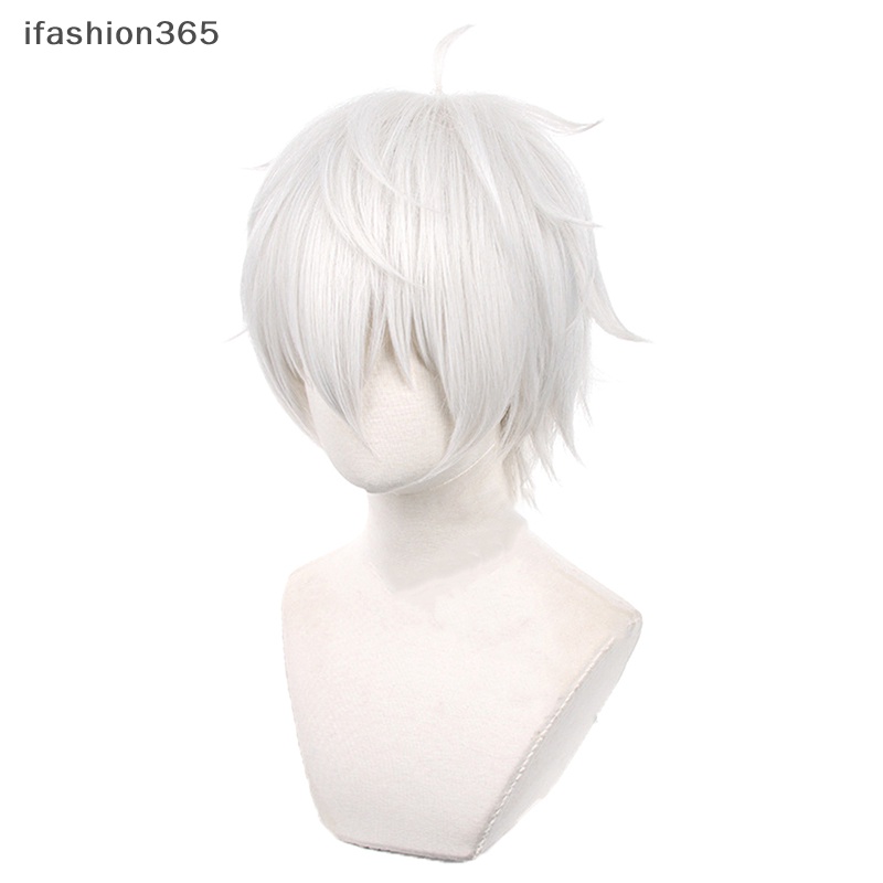 Tóc Giả Ngắn Màu Trắng Bằng Sợi Tổng Hợp Màu Bạc Hóa Trang Nhân Vật Dramatical Murder ifashion365