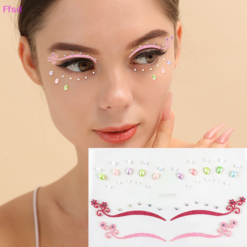 {Ffsd} Miếng Dán Kẻ Mắt Pha Lê Hình Bướm Trang Điểm Lễ Hội * Bán Chạy