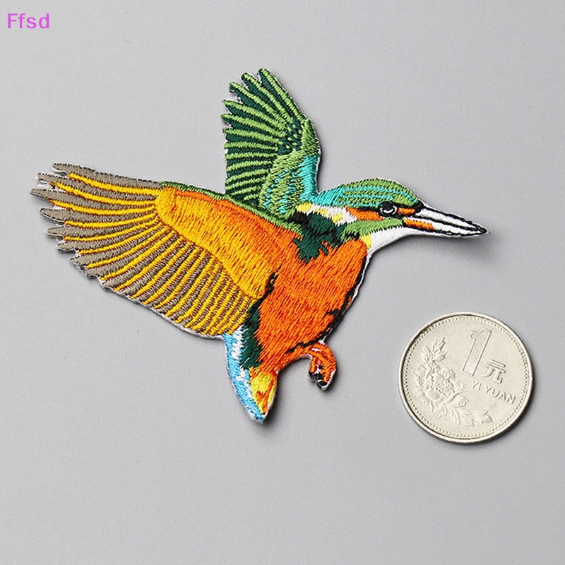 1 Cặp Sticker Ủi Thêu Hình Chim Phong Cách Vintage