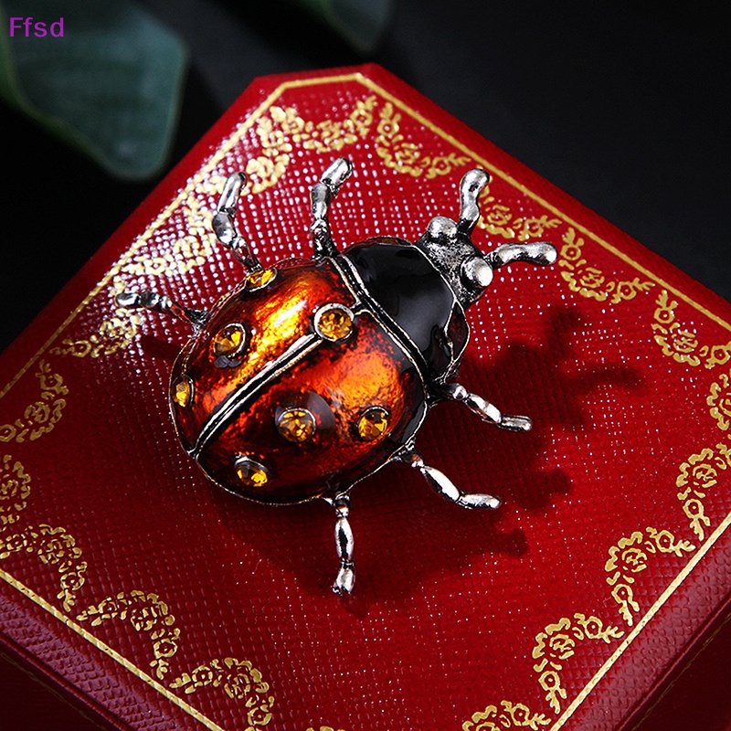 {Ffsd} Trâm Cài Áo Khoác Hình Bọ Cánh Cứng Tráng Men Vintage Phụ Kiện Cho Nữ Dự Tiệc Bán Chạy