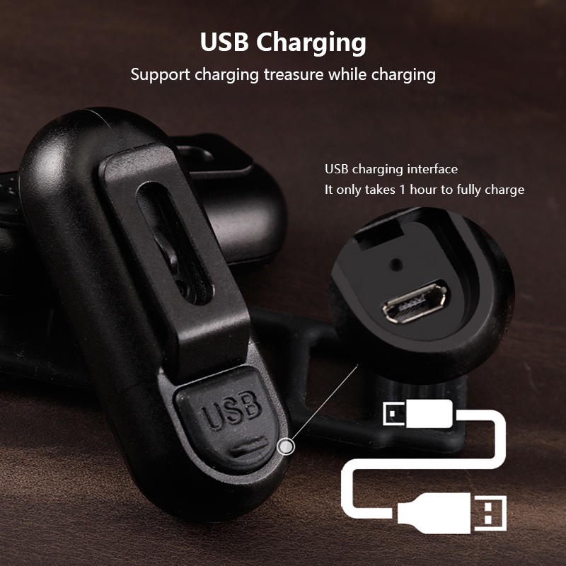 Đèn An Toàn Gắn Đuôi Xe Đạp Chống Nước IPX5 5 Chế Độ Có Thể Sạc Lại Bằng Cổng USB YKD
