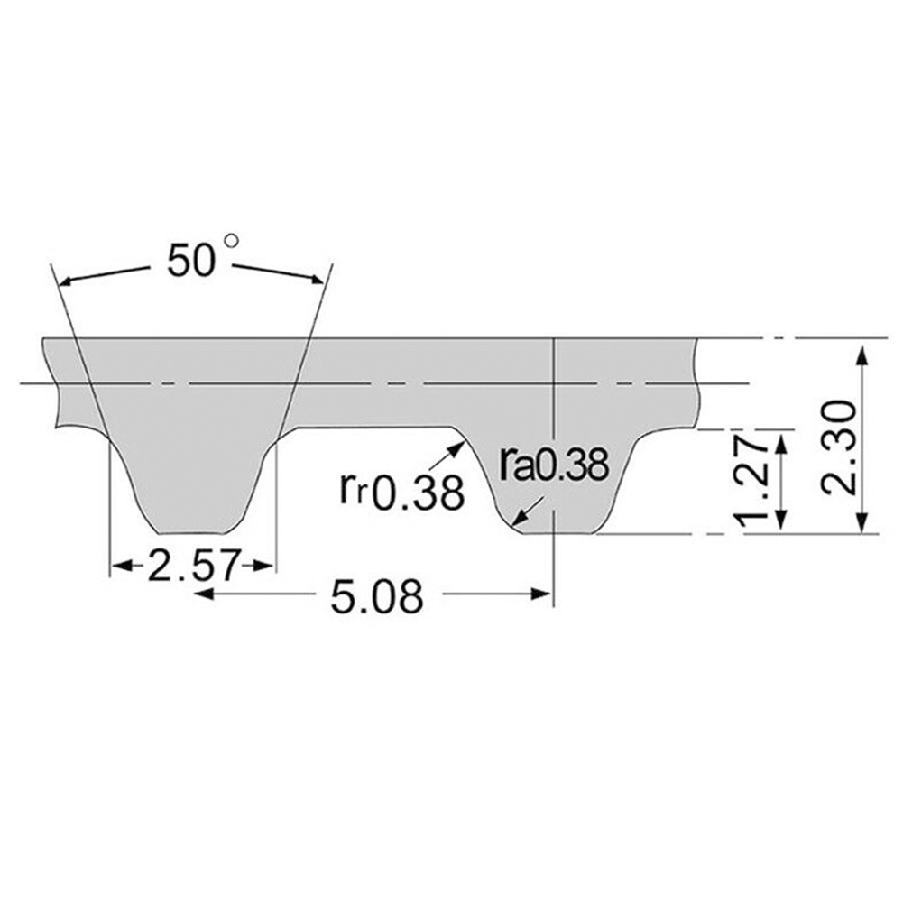 Đai Cao Su Rộng 100XL 110XL 120XL 130XL 140XL 037 10mm 1 / 5 '' Chuyên Dụng