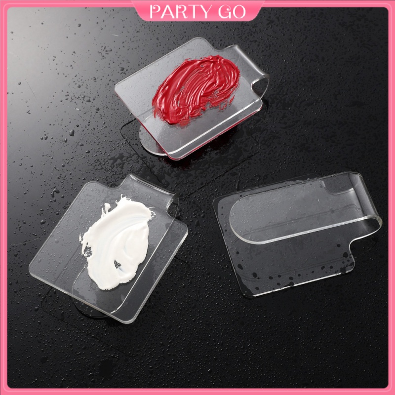 Set 3 Bảng Trộn Màu Trang Điểm Acrylic Trong Suốt Chuyên Nghiệp