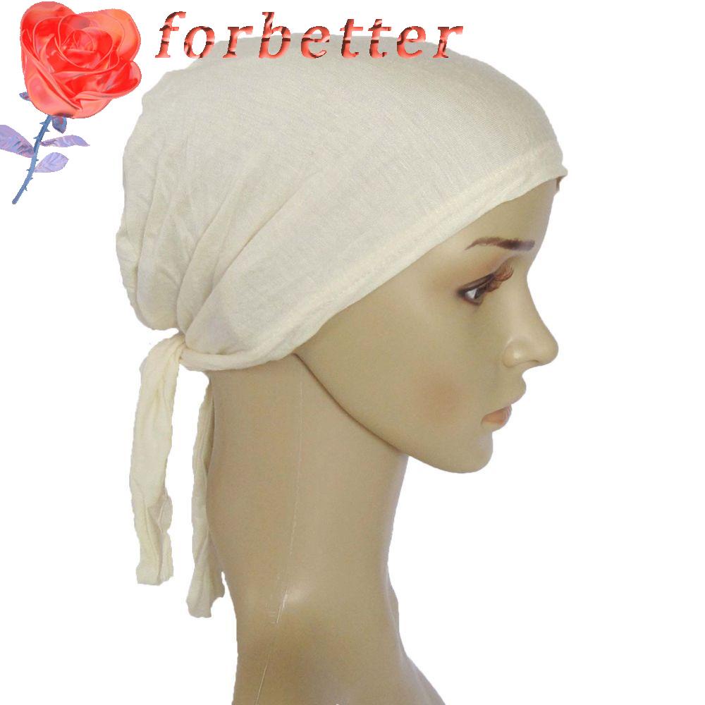 Mũ Trùm Đầu Co Giãn Thoáng Khí Màu Trơn Thời Trang Cho Phụ Nữ Hồi Giáo