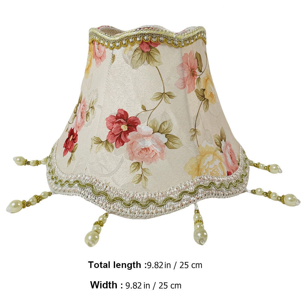 Chụp Đèn Bằng Vải Họa Tiết Hoa Phong Cách Vintage