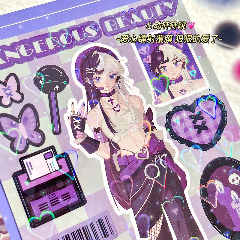 Miếng Dán Trang Trí Hình Hoạt Hình Anime Goo Phong Cách Hàn Quốc SS567