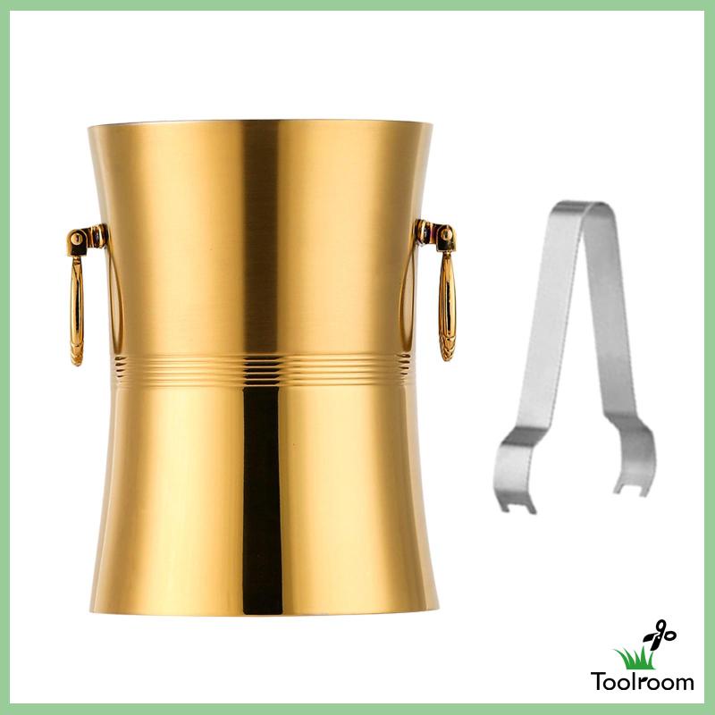 Xô Đựng Đá Bằng Kim Loại Cách Nhiệt Có Nắp Cho Tiệc BBQ