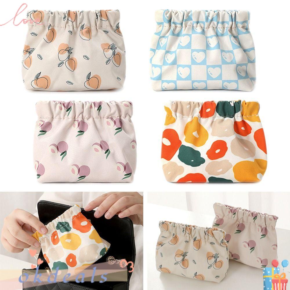 OKDEALS Túi Đựng Tiền Xu In Họa Tiết Xinh Xắn Thời Trang Cho Nữ