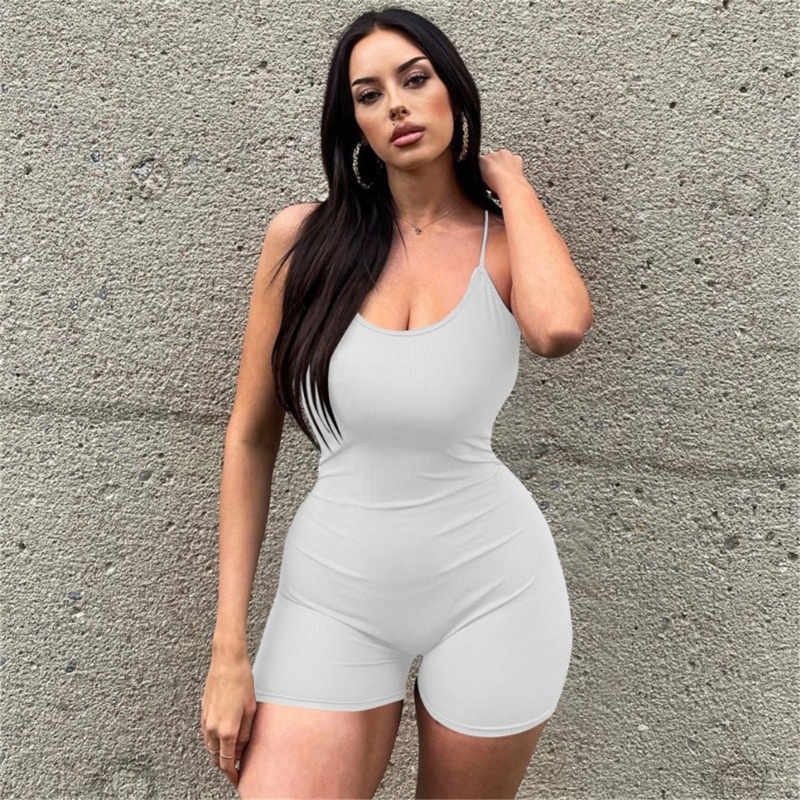 Xiangbao Áo Liền Quần Hai Dây Ôm Dáng Eo Co Giãn Không Tay