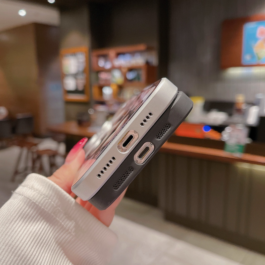 Ốp Điện Thoại Kính Cường Lực PC In Hình Gấu Trúc Đáng Yêu Cho iPhone 11 12 13 14 PRO MAX XR XS 7 8 Plus