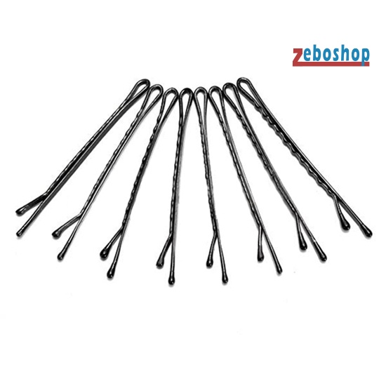 Set 60 Kẹp Tóc Kim Loại Màu Đen Gợn Sóng Tiện Lợi Dành Cho Salon Làm Tóc