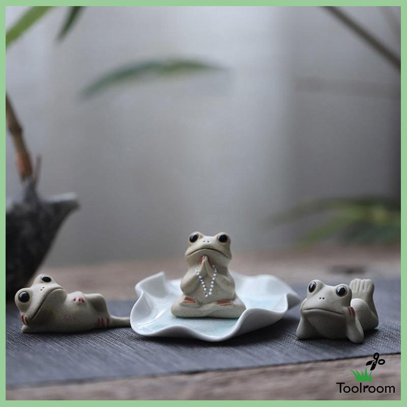 Mô Hình Tượng Ếch Thú Cưng Cỡ Nhỏ Bằng Gốm Thanh Lịch