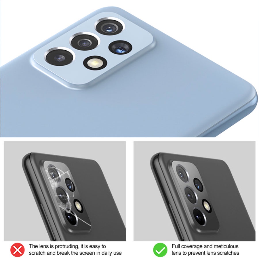 Vòng Kim Loại Bảo Vệ Camera Sau Cho Samsung Galaxy S23 Ultra A24 A34 A54 A14 A13 A23 A33 A53 A73 Z Fold4 3