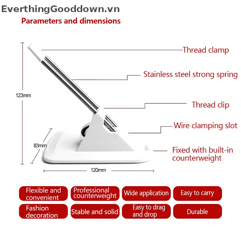 Everthinggooddown Giá Đỡ Cáp Chuột Chất Lượng Cao Kẹp Dây Bungee Linh Hoạt Sắp Xếp Gọn Gàng Chơi Game LOL vn