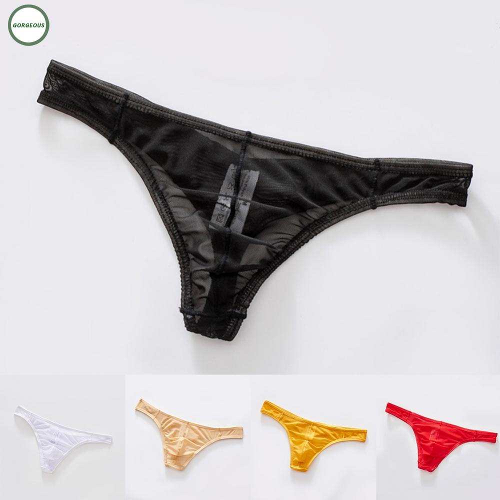 New Coming~Briefs High Elastic M-XL Male Mens Mesh Seamless See-Through Sissy Solid#Home Essentialses