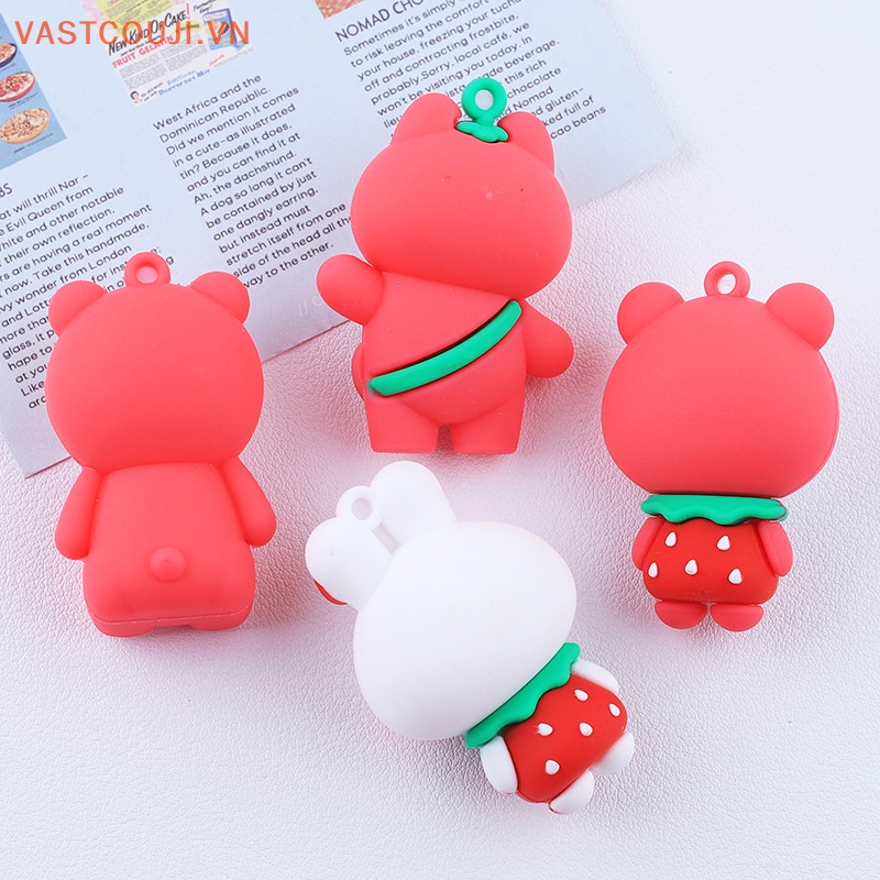 Móc Khóa Hình Gấu 3D Bằng Nhựa Resin DIY Trang Trí Điện Thoại