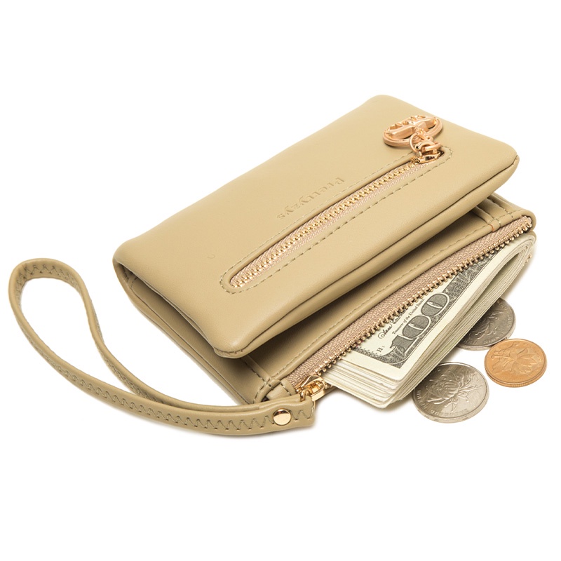 Ví Gấp Hai Lần Có Dây Đeo Cổ Tay Thời Trang Dành Cho Nữ