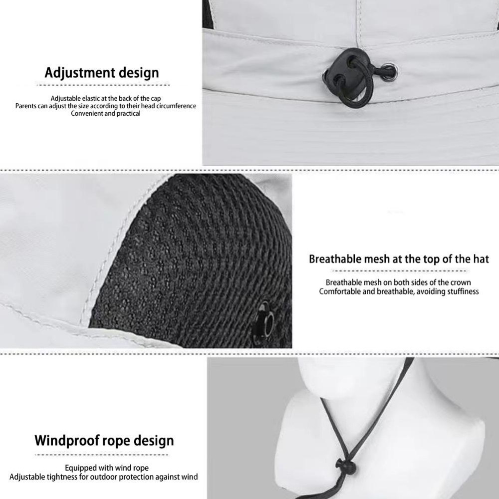 Mũ Tai Bèo Thể Thao Vành Rộng Có Thể Tháo Rời Chống Tia UV / Gió Thoáng Khí Thời Trang Mùa Hè Cho Nam