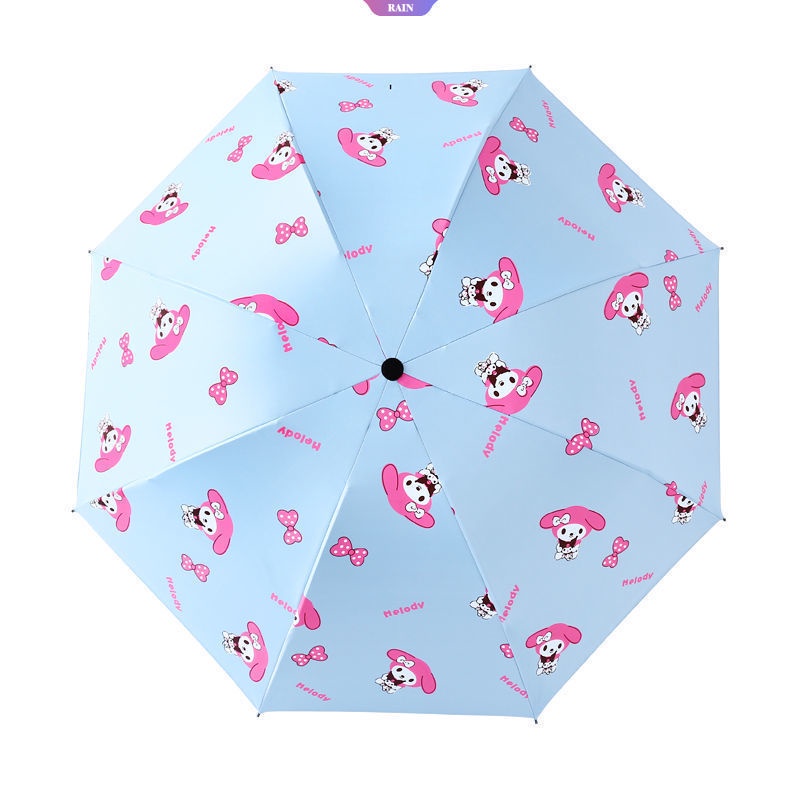 SANRIO Dù Gấp Tự Động Chống Nắng Mưa / Tia UV Họa Tiết Hoạt Hình My Melody Cinnamoroll Đáng Yêu