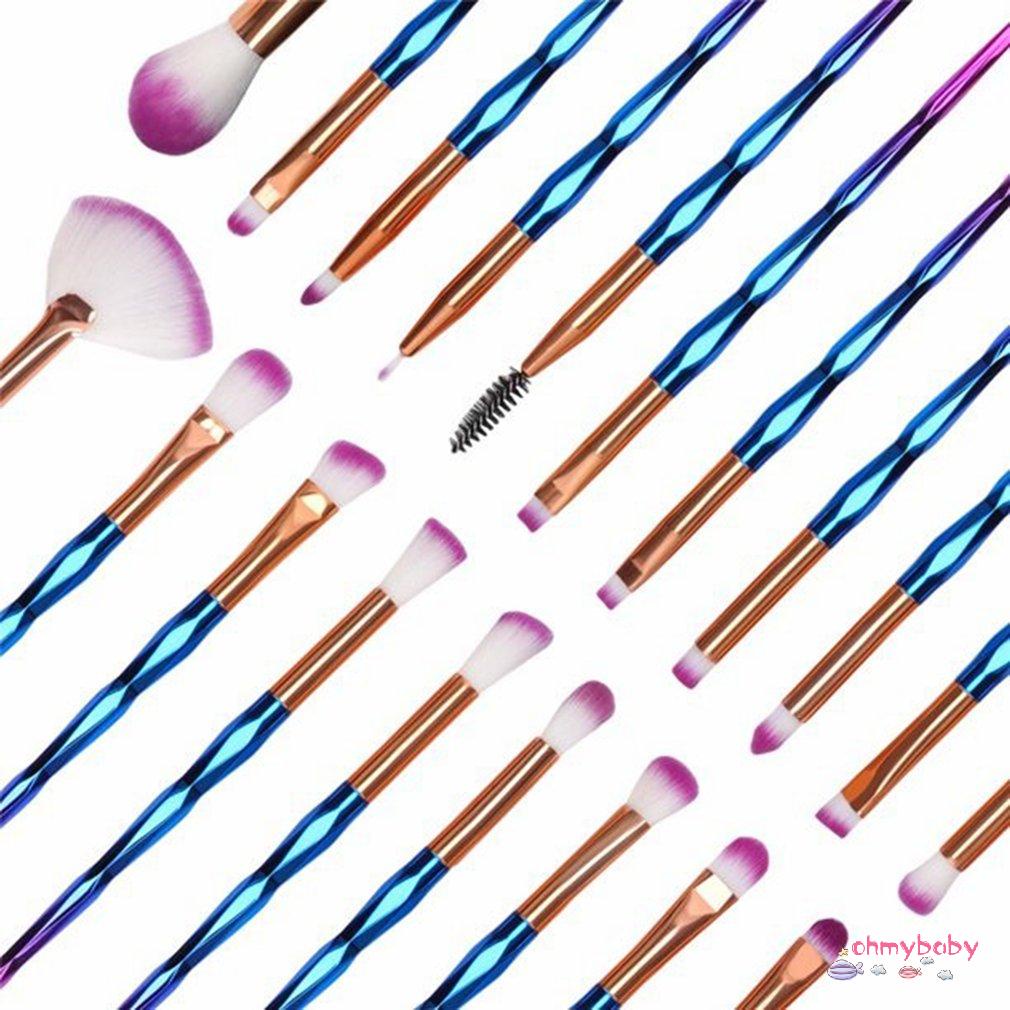 [OMB] 20 Chiếc Kim Cương Bộ Cọ Trang Điểm Cho Phấn Mắt Nền Môi Dụng Cụ Chuyên Nghiệp Mỹ Phẩm Làm Đẹp [Z/2]