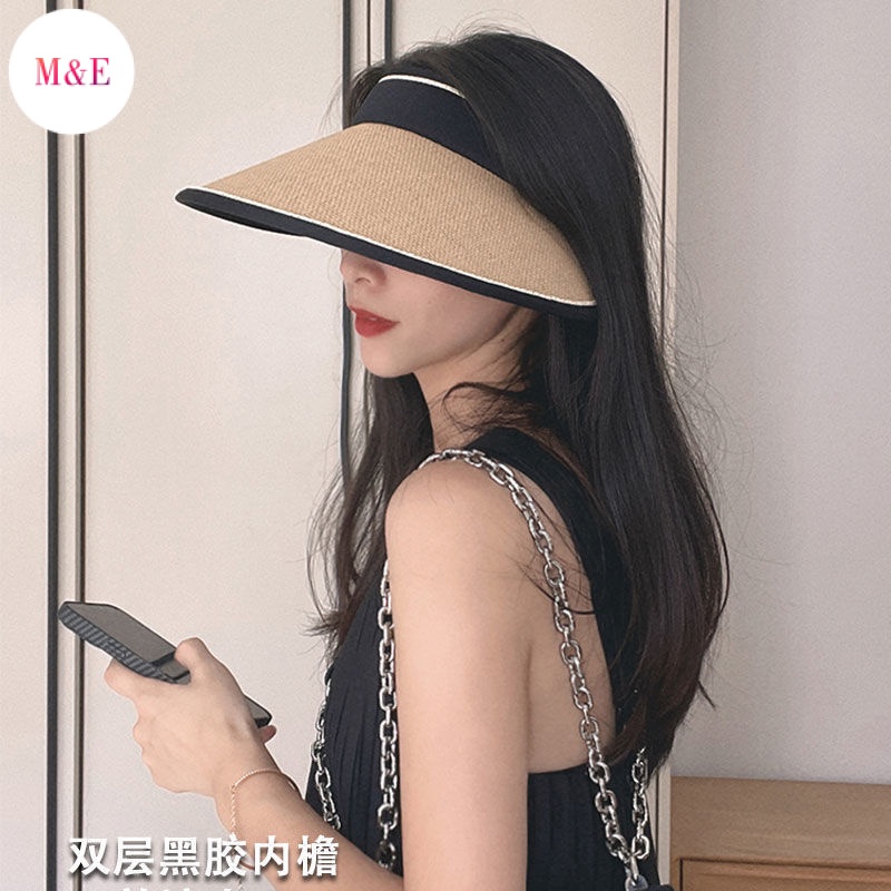 M &amp; E 2023 Mũ Cói Chống Nắng Chống Tia Cực Tím Che Phủ Toàn Diện Phong Cách Mới Mùa Hè Cho Nữ Đi Xe Đạp